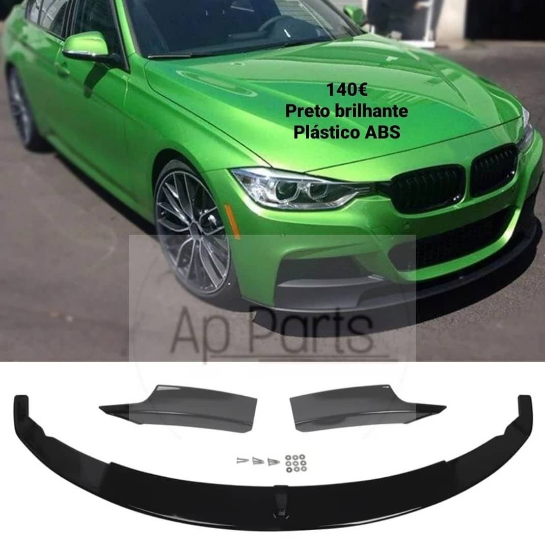 Bmw F30 F31 Lip frontal Aba Spoiler Preto Brilhante Mperformance