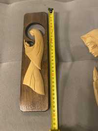 Figurki Matki Boskiej 2 szt drewniane