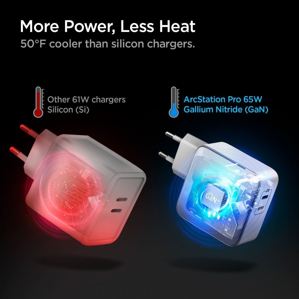 Ładowarka Sieciowa Spigen Powerarc 2-Porty Pd60W/Qc3.0 White