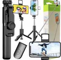 Selfie stick kijek 63cm Led lampa premium