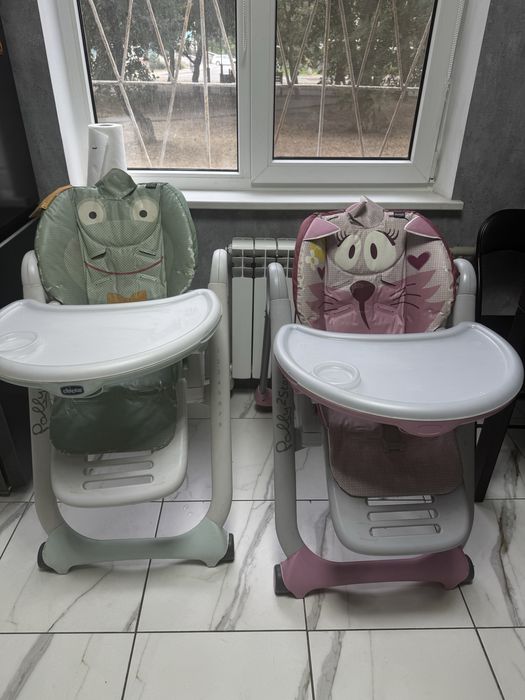 Продам стульчик для кормления Chicco Polly 2 Start, 4-x колесный