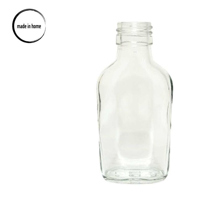 20szt. Butelka piersiówka 100ml + zakrętki SREBRNE fi 28/18