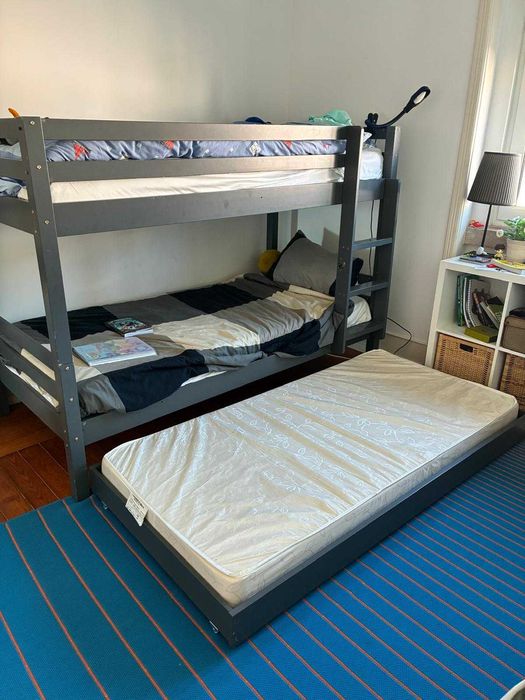 Beliche Cinzento com Colchões - Tudo La Redoute