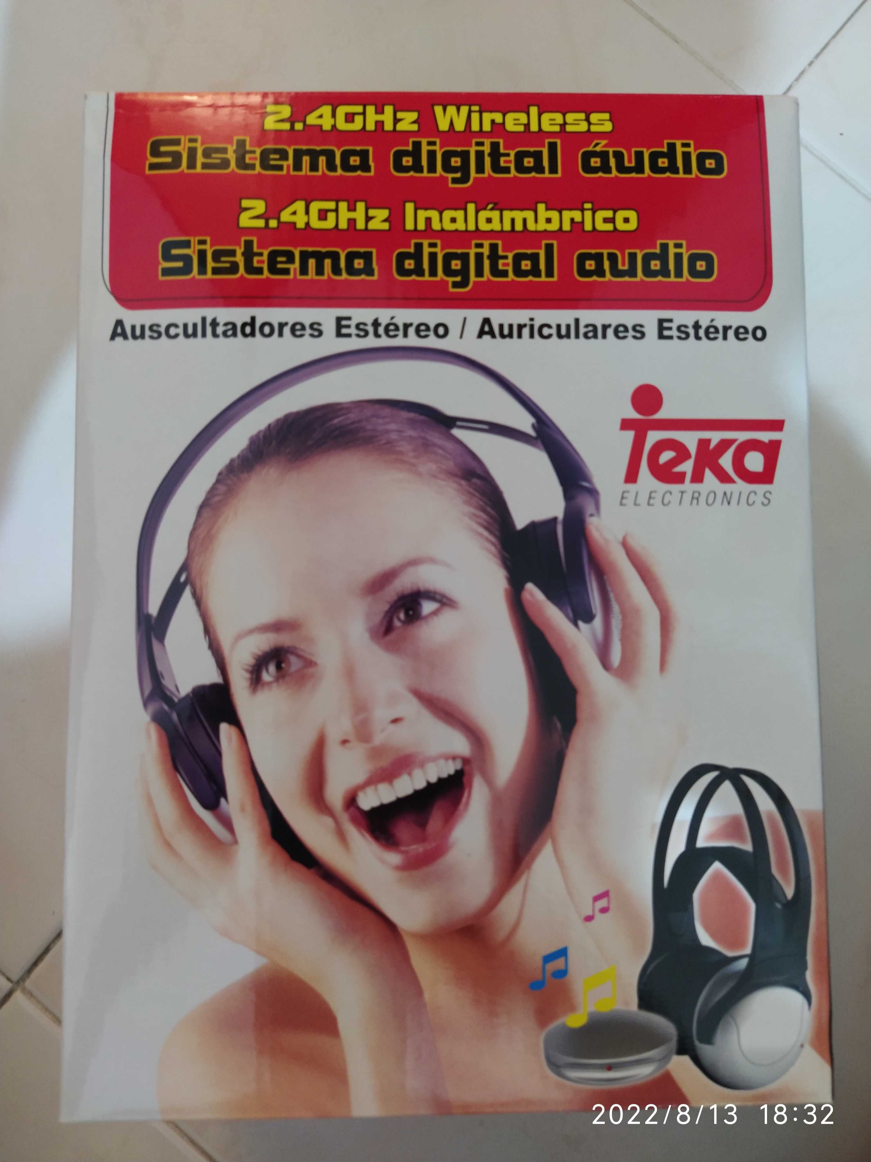 Auscultadores / Auriculares Estéreo da TEKA 2.4GHz Wireless