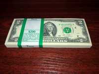 Банкноты 1, 2 доллара замещения со звездой на удачу, 1, 2, 10 долларов
