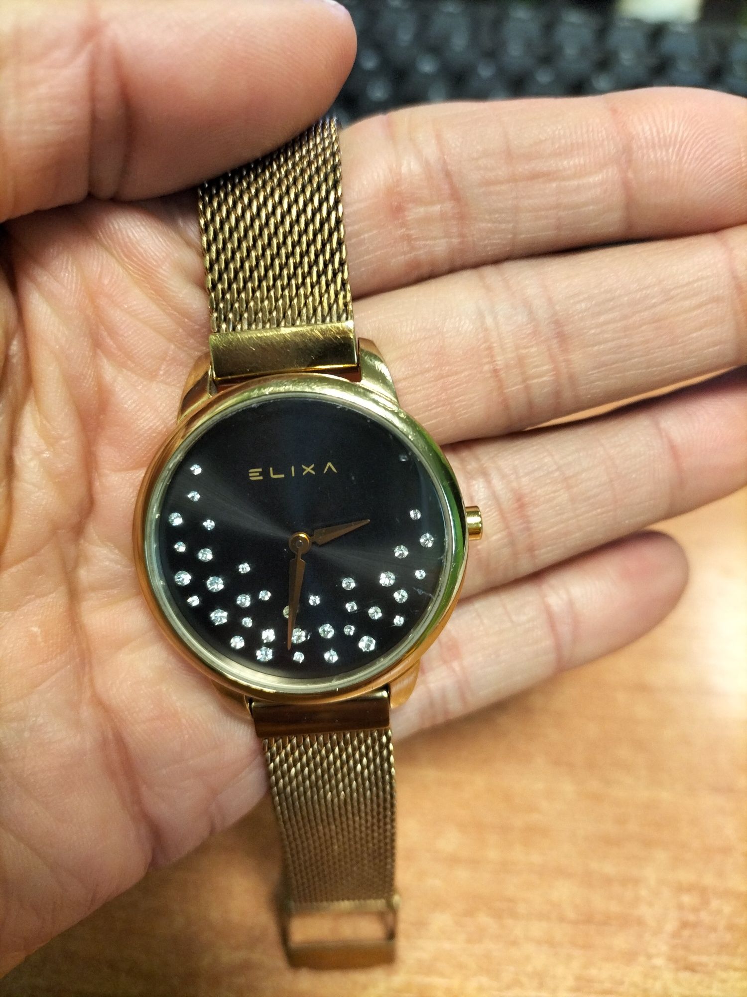 Zegarek złoty elixa wodoszczelny E121-L493