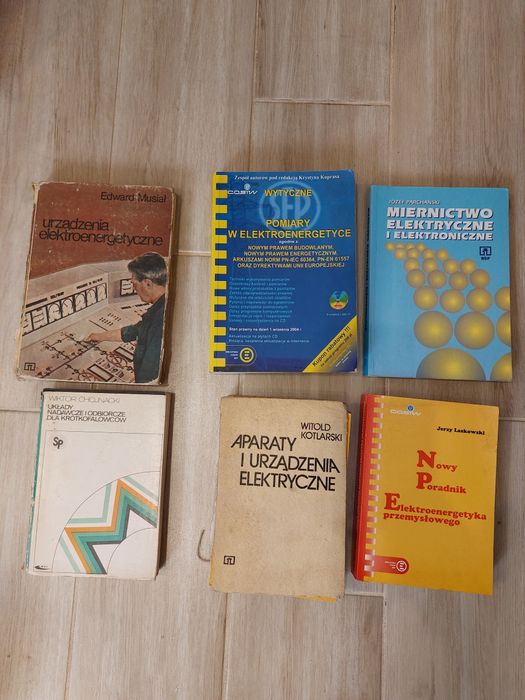 6 x książki elektroenergetyka miernictwo urządzenia elektryczne