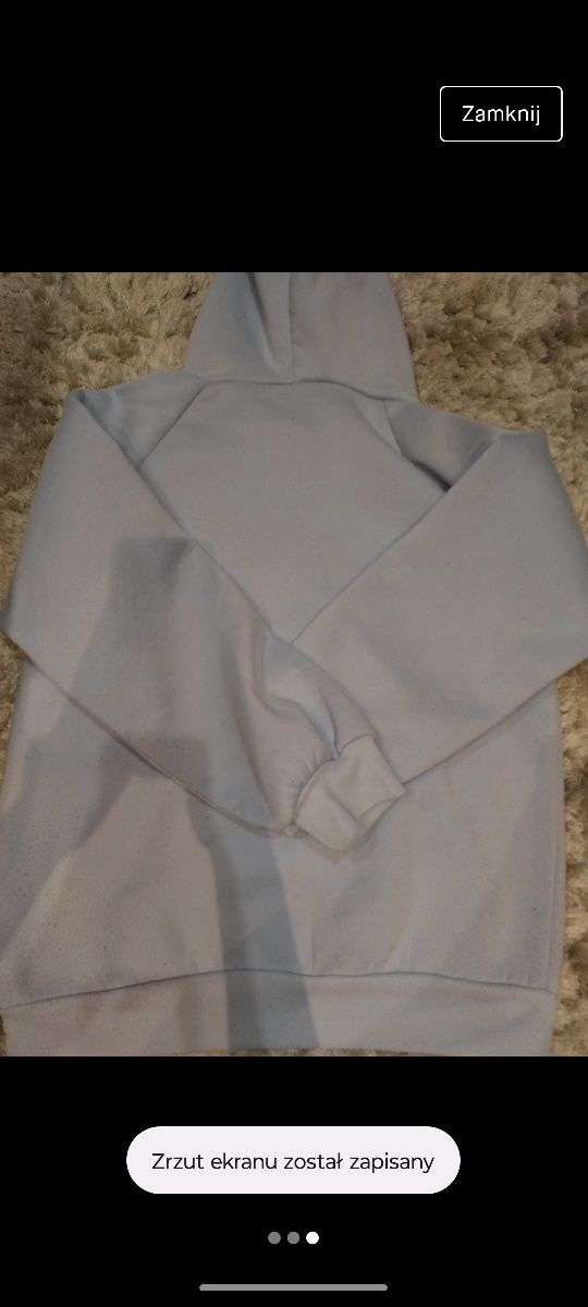 Niebieska bluza z kapturem oversize baby blue