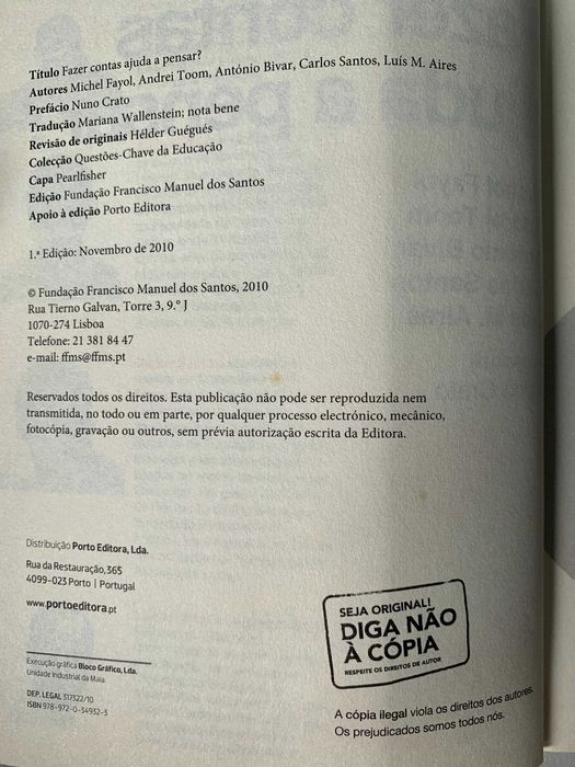 Fazer Contas Ajuda a Pensar?