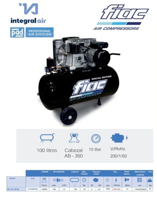 Compressor Fiac de 100L