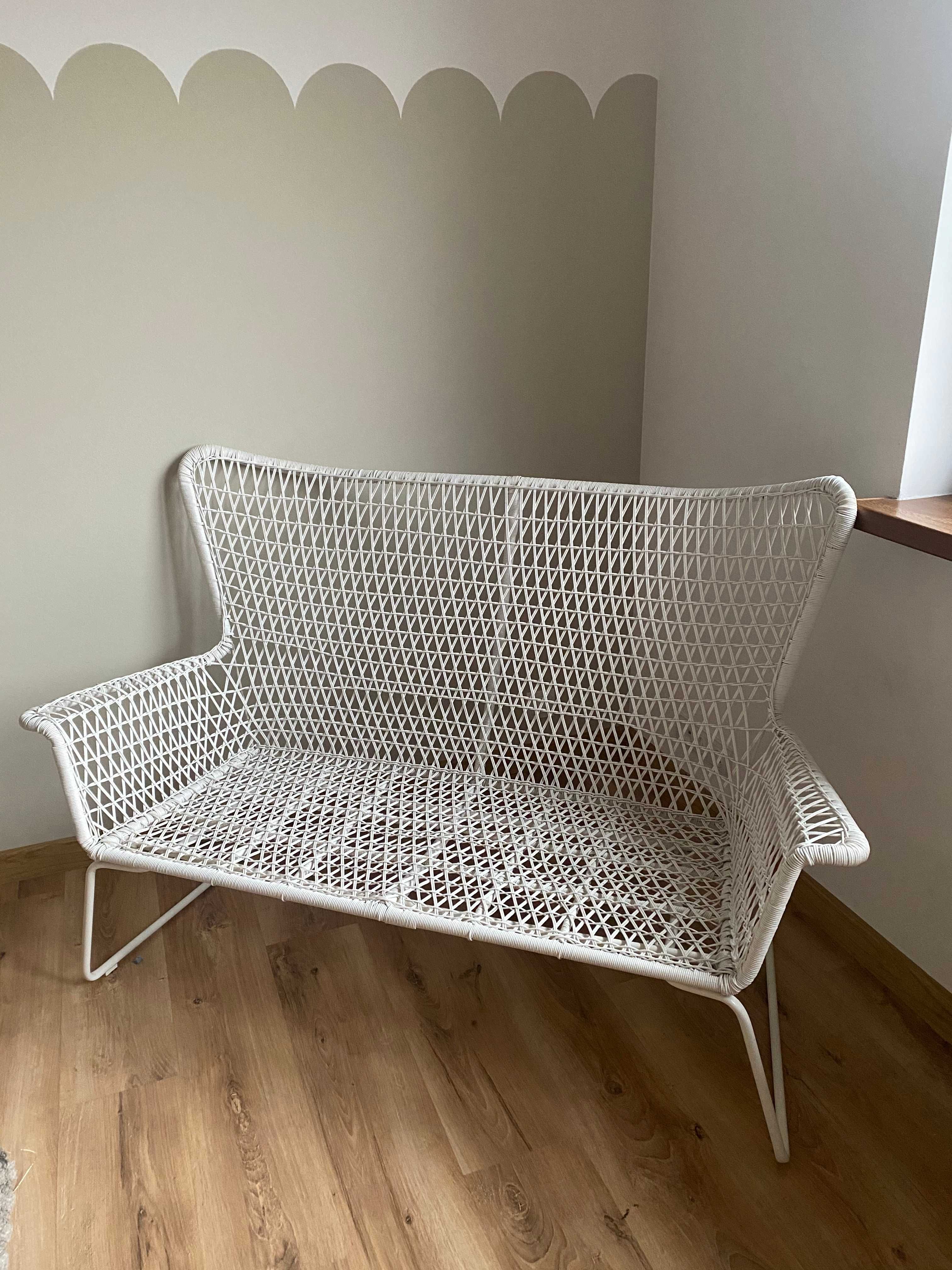 IKEA HÖGSTEN ogrodowa  sofa 2-osobowa biała jak nowa