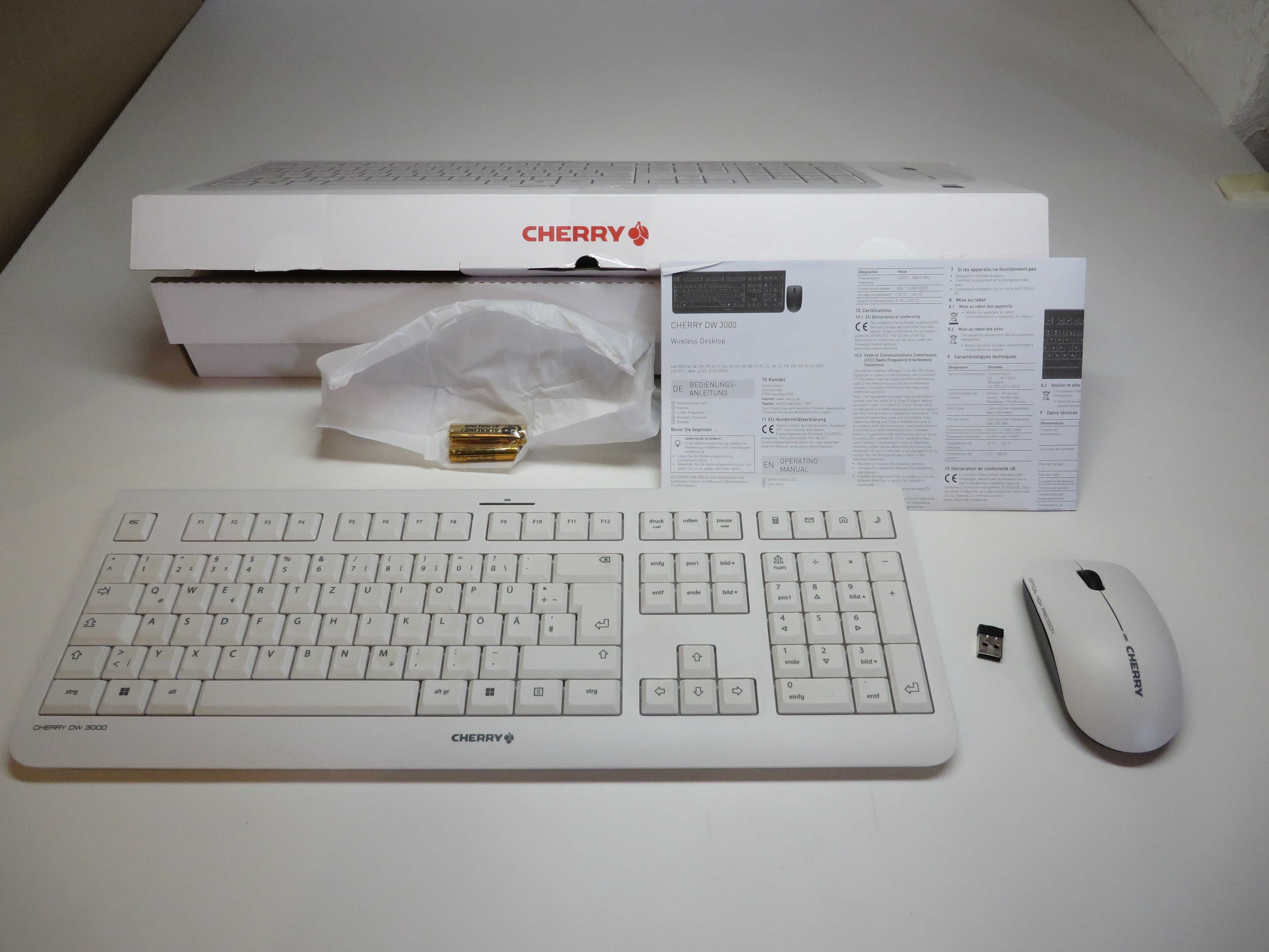 Zestaw Klawiatura i Mysz bezprzewodowa CHERRY DW 3000 QWERTZ