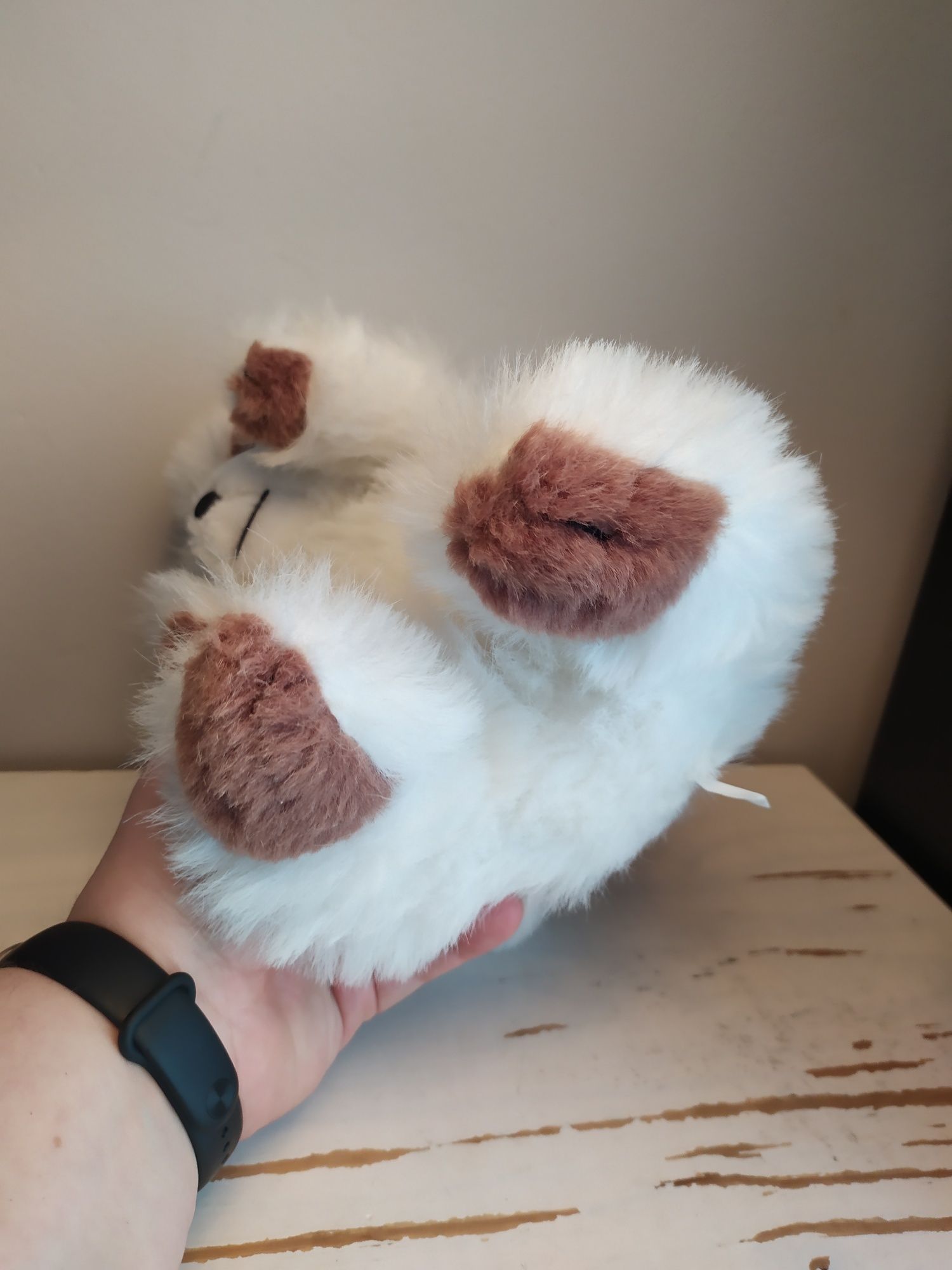 Biały szop pracz albinos Anna Club Plush vintage maskotka pluszak przy