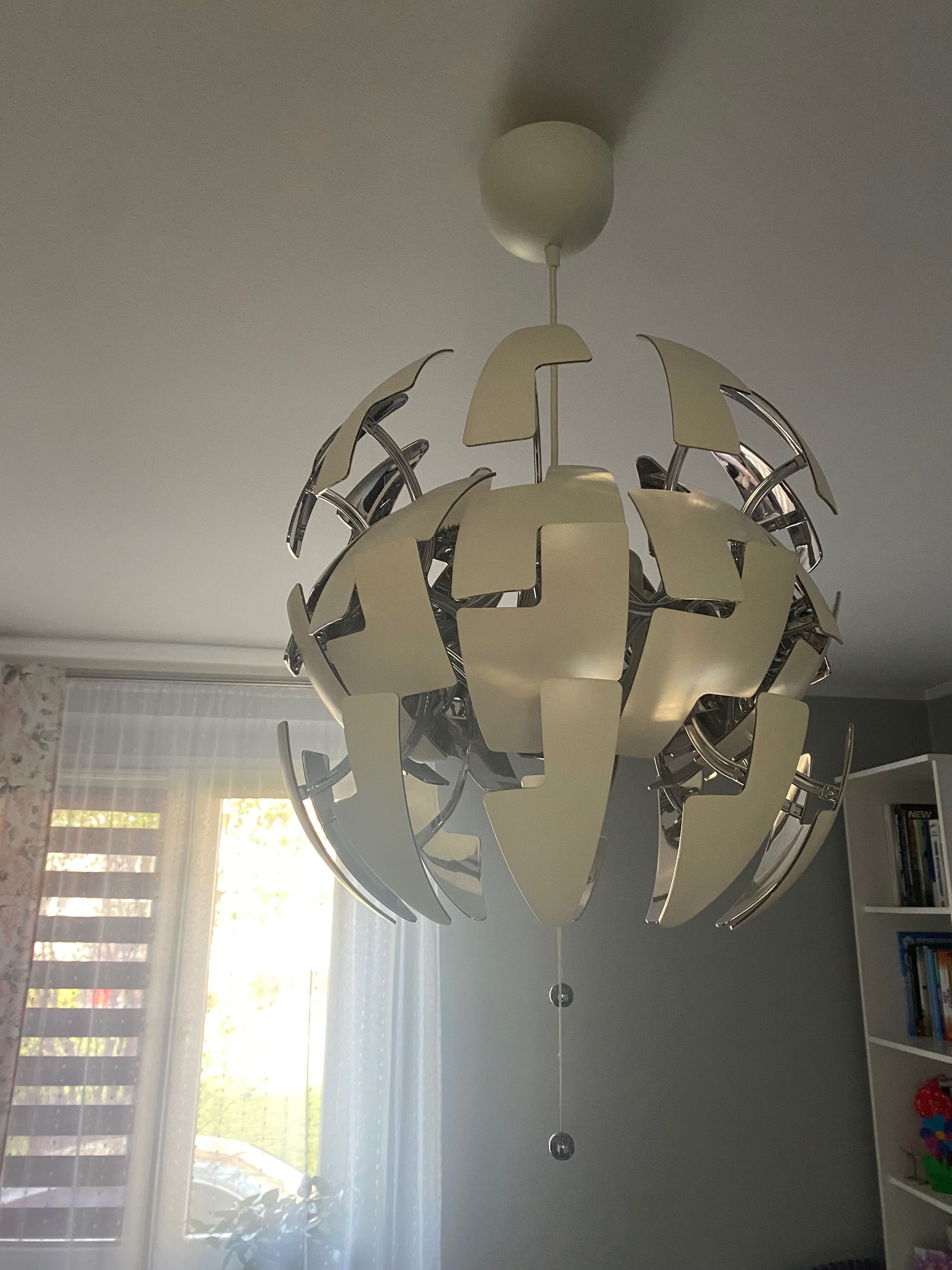 Lampa biało srebrna Ikea