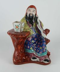 Escultura Incensário Porcelana da China Antiga