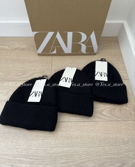 Шапка біні zara з шерстю