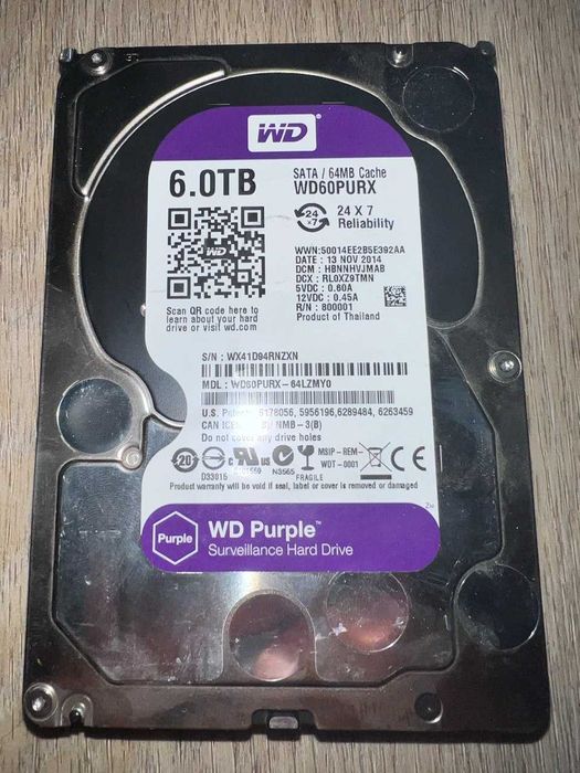 Жорсткий диск WD Purple 6TB WD60PURX