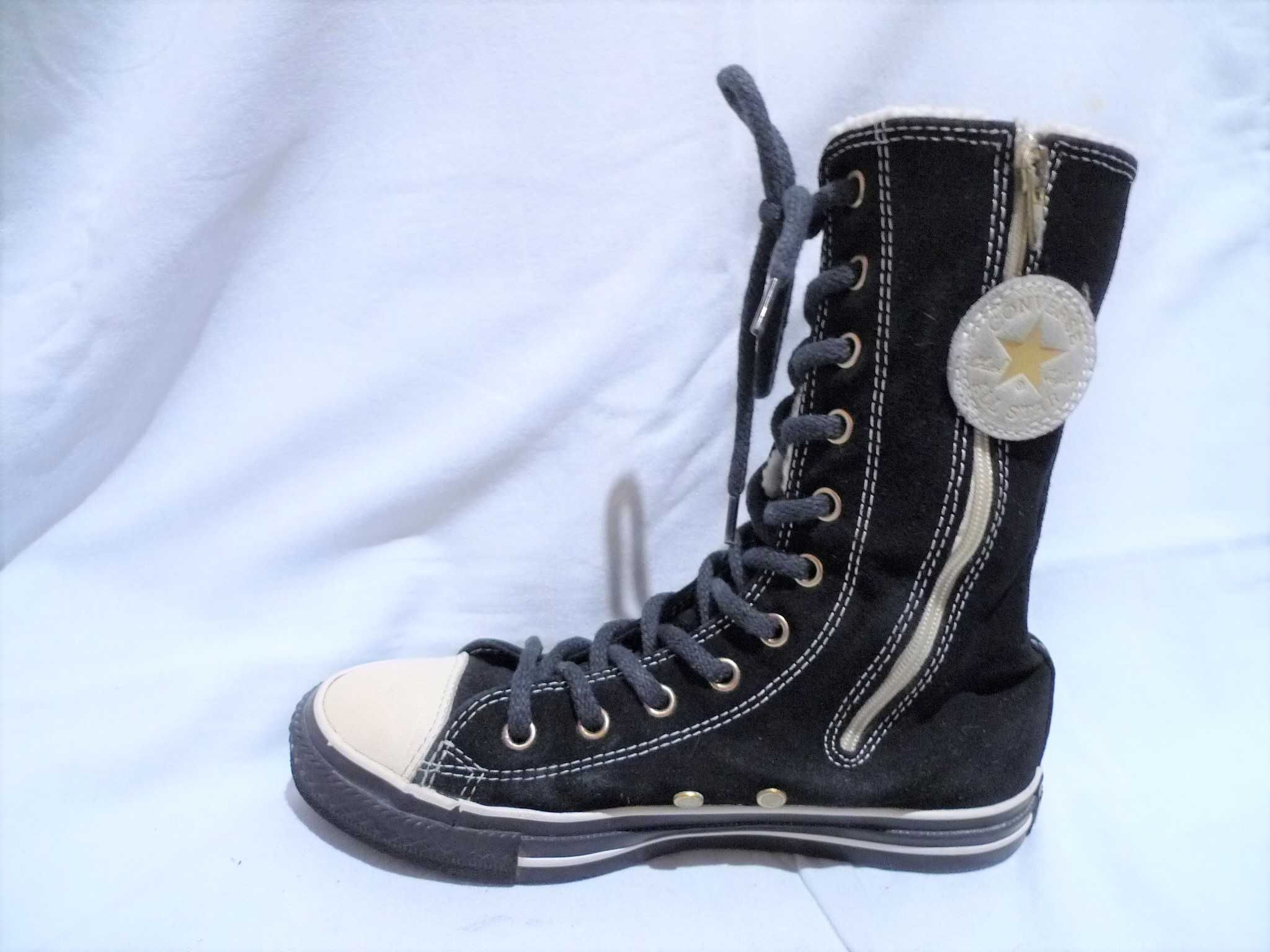 CONVERSE r.35/22,5cm Trampki skórzane wysokie