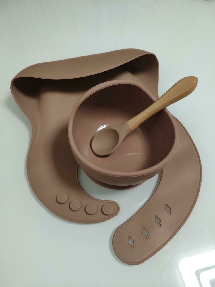 Набір дитячого силіконового посуду з 3 предметів