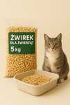Pellet żwirek drewniany jasny z trociny dla zwierząt 5kg