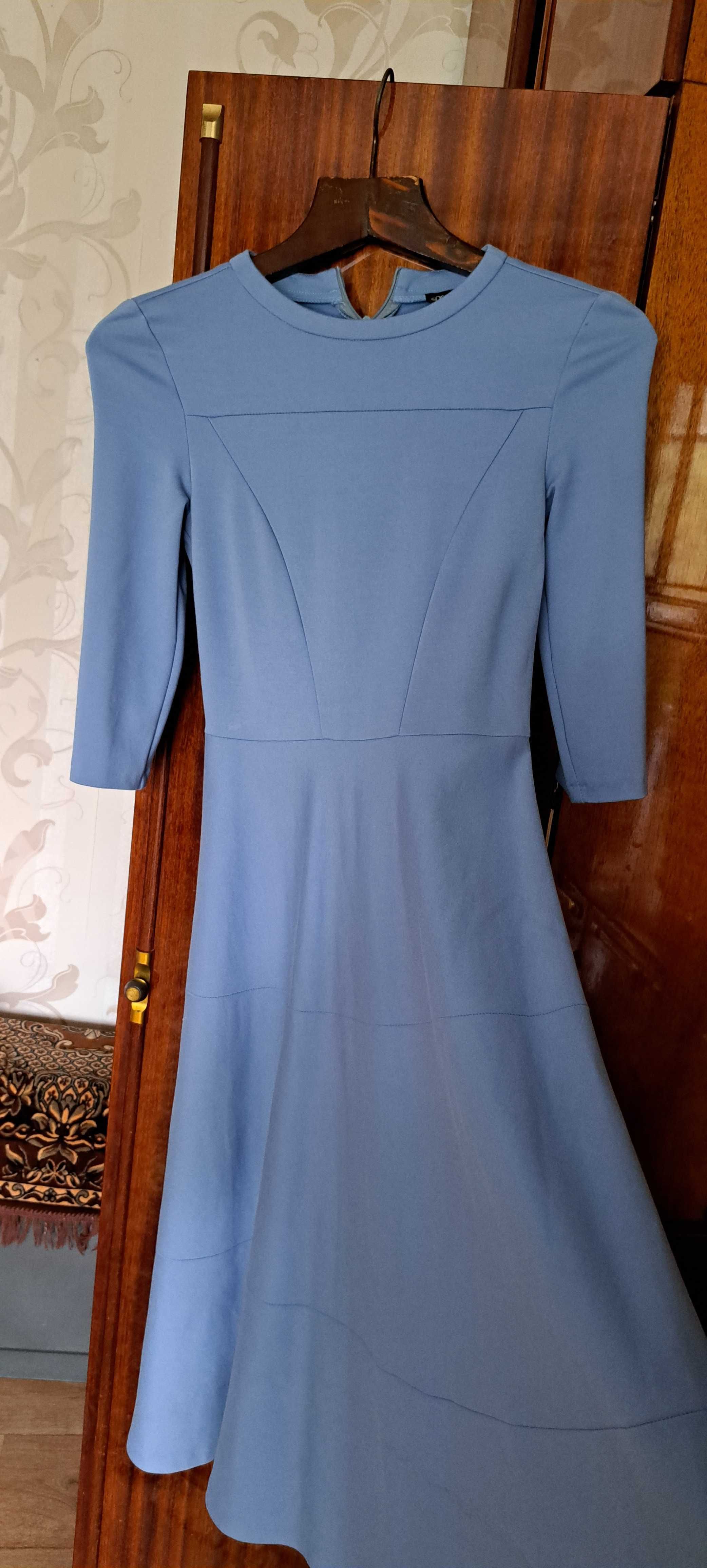 Сукня блакитна міді український бренд Helena