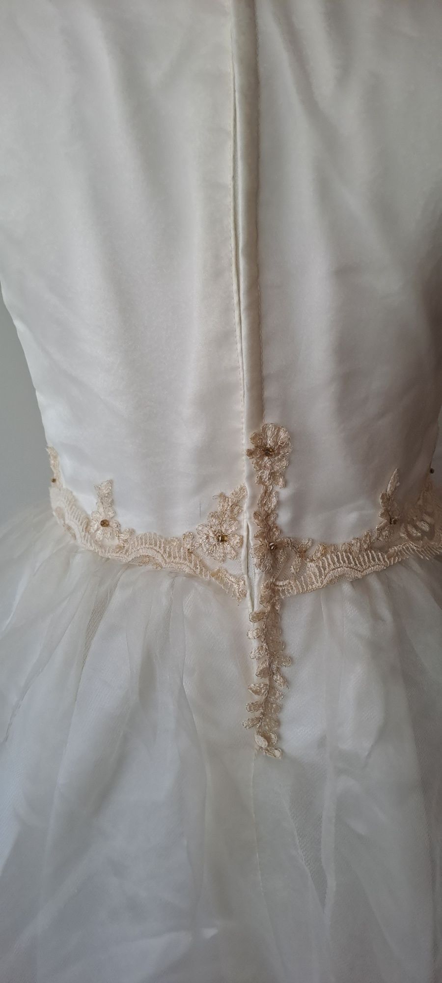 Vestido Cerimónia 5/6 Anos Organza bordada