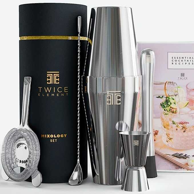 Zestaw Barmański Zestaw shakerów Twice Element stal nierdzewna