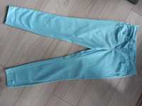 Spodnie damskie używane kolor turkusowy, rozmiar 38