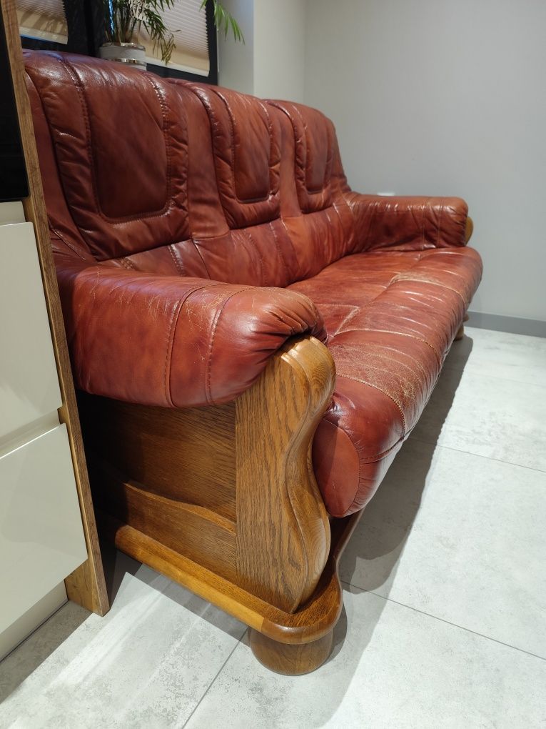 Sofa skórzana ,salon  , sofa 3osobowa nie rozkładana