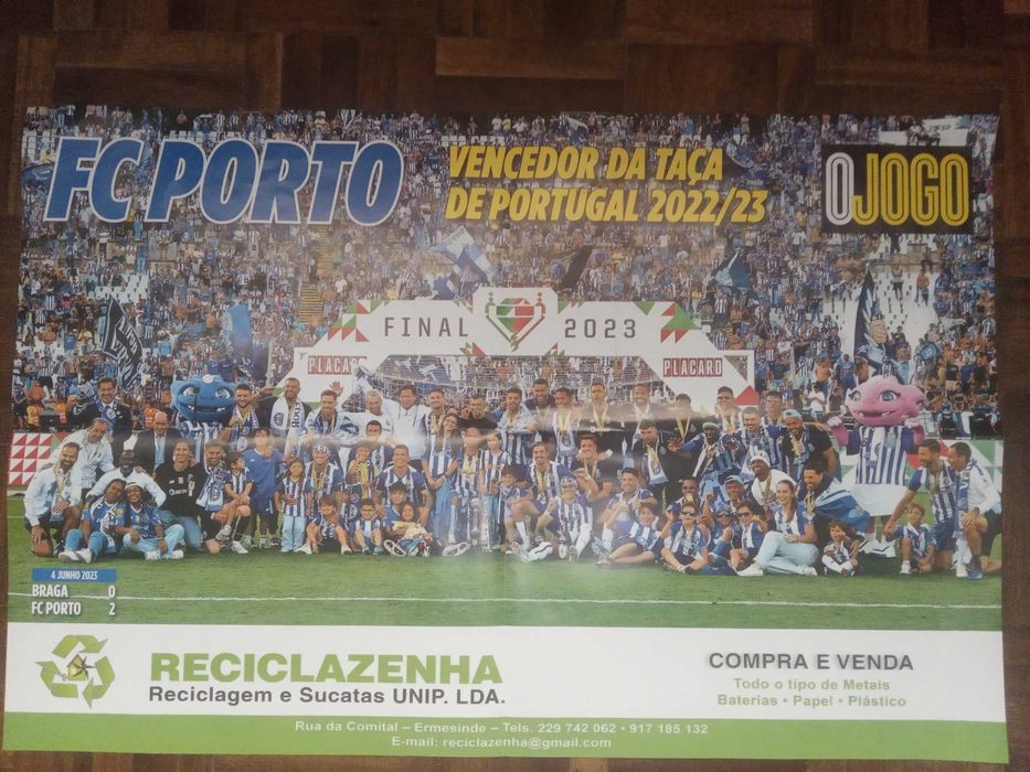 Poster do Porto -Vencedor Taça Portugal.Novissimo.