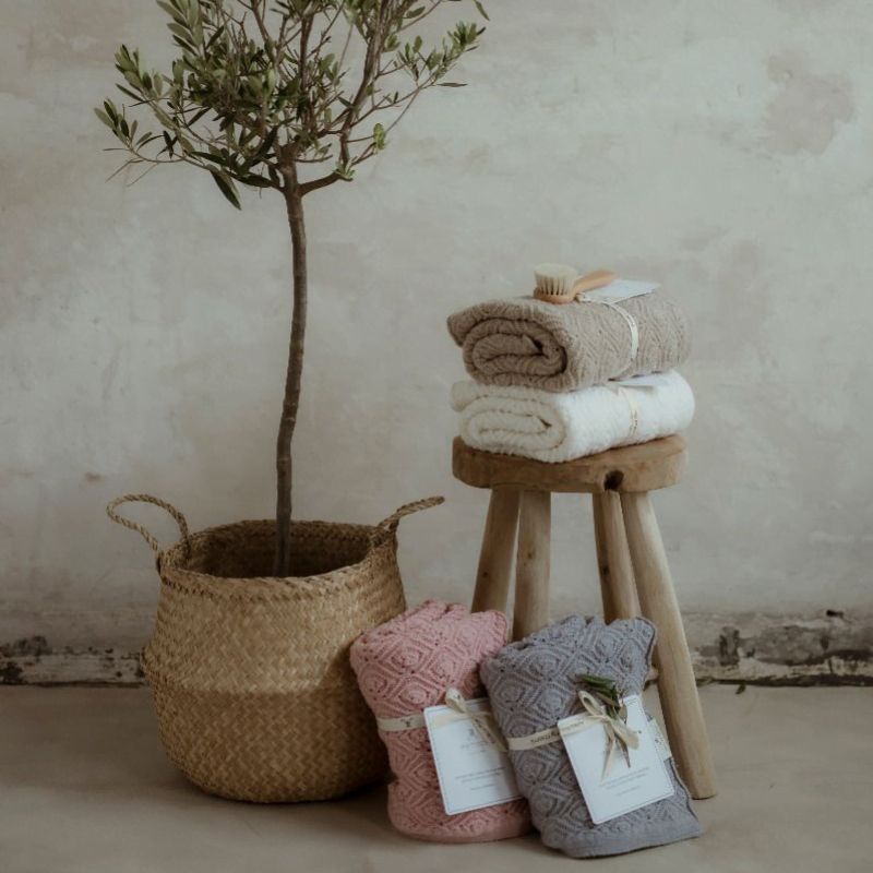 Kocyk Pearl cream merino ze 100% wełny - MY MEMI