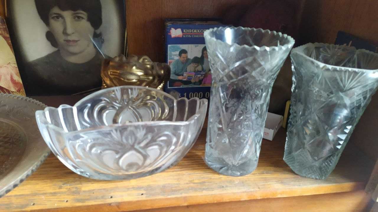 Фарфор хрусталь стаканы рюмки вазы