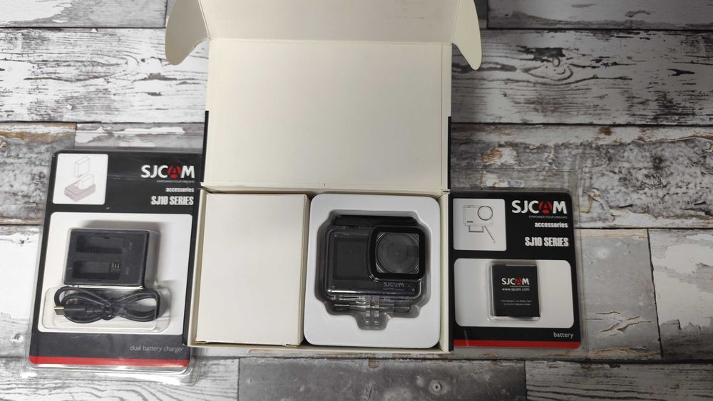kamera SJCAM SJ10 Pro Dual Screen 4k 60fps - fajny zestaw