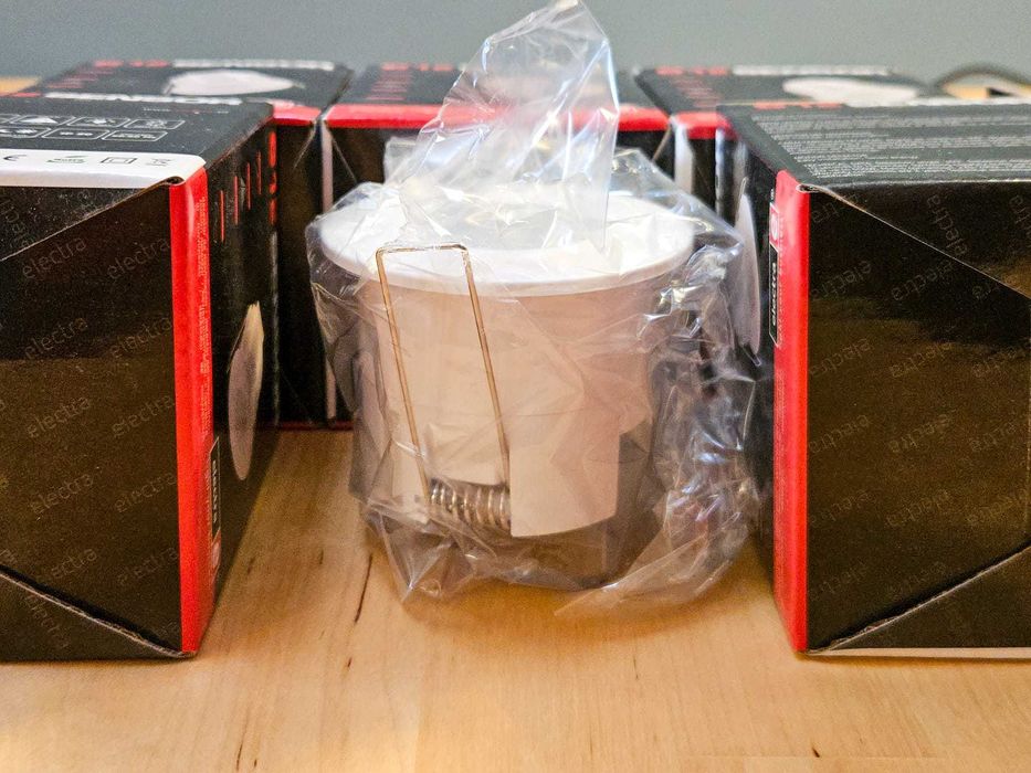 5x Detetor movimento 360° saliente branco – ELECTRA E12 – NOVO (conj.)