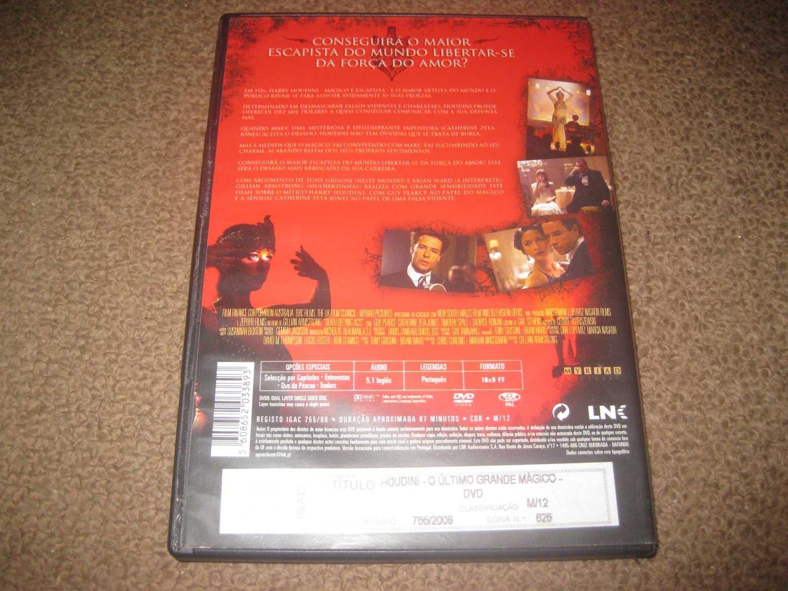 DVD "Houdini - O Último Grande Mágico" com Catherine Zeta-Jones