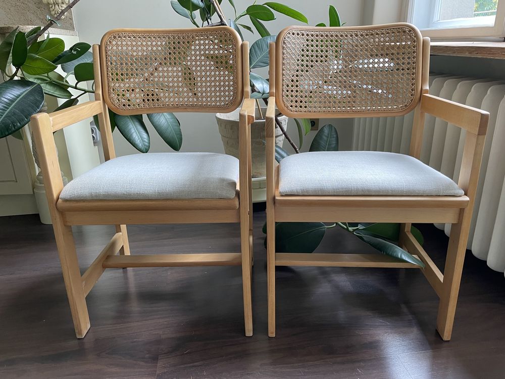 Krzesła mid century Cesca Breuer plecionka wiedeńska