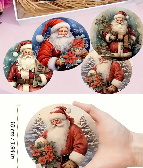 Zestaw świątecznych podkładek i stojak