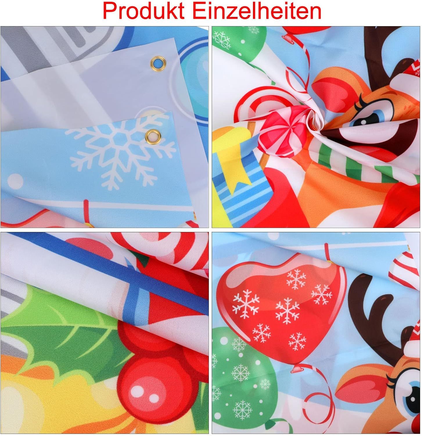 Baner Dekoracja Wisząca na Boże Narodzenie Niemieckie Napisy 185x90cm
