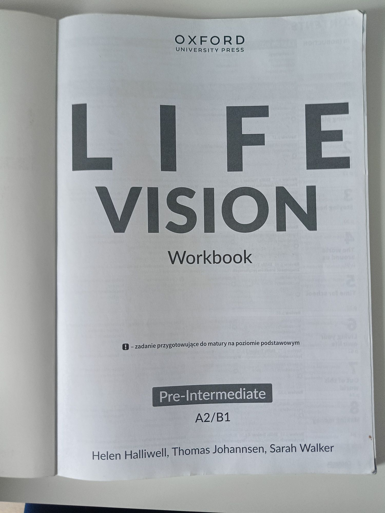 Life Vision A2/B1 Workbook