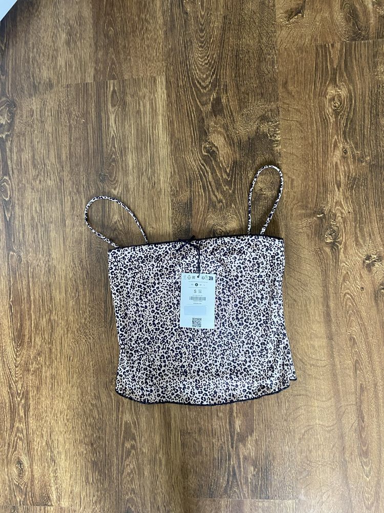 Top w panterkę Bershka S Viral Coquette hit nowy lato