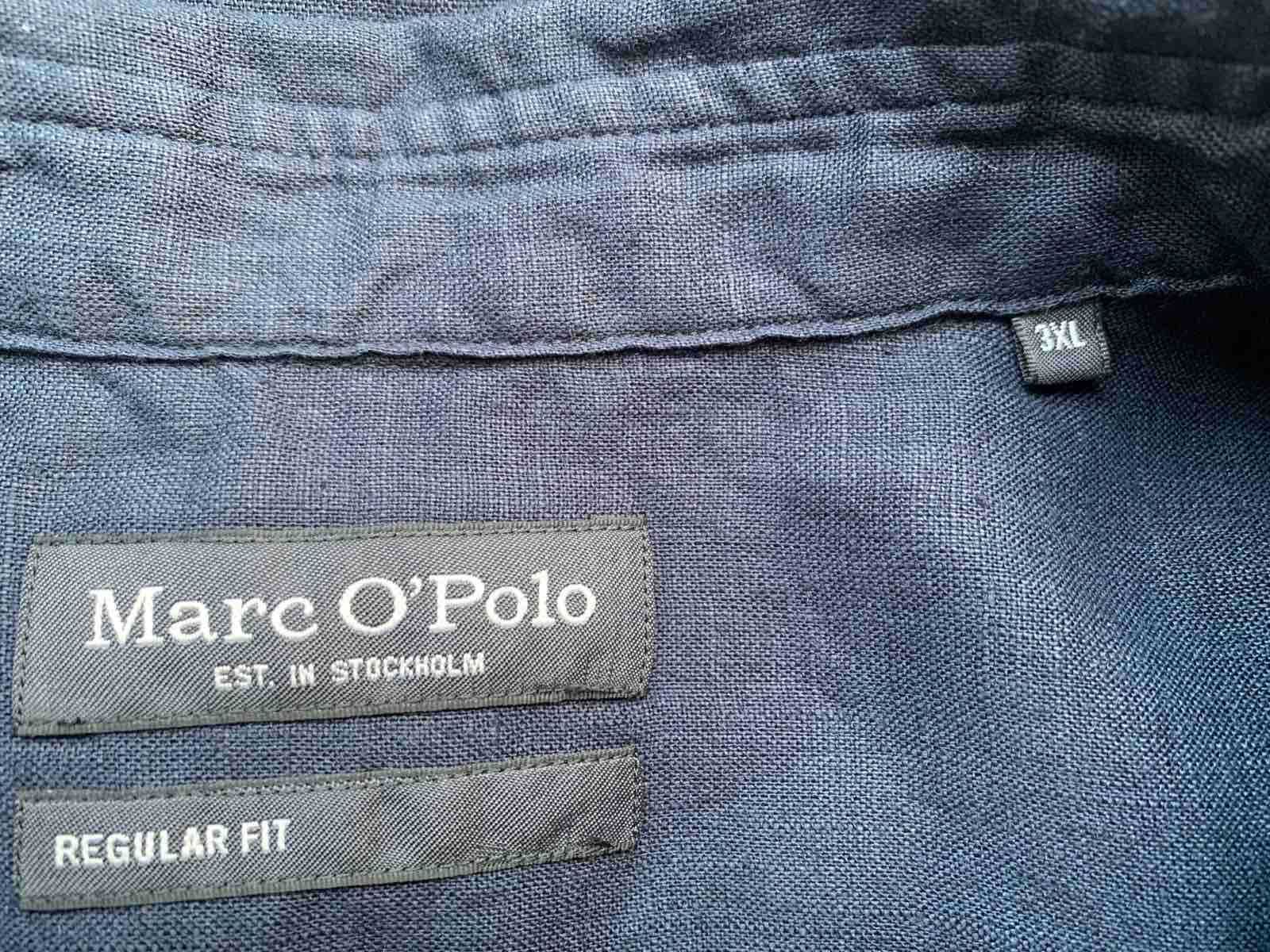 Marc O'Polo мужская  рубашка с коротким рукавом, лен. Большой размер.