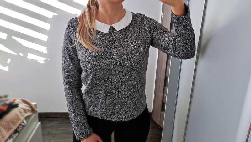 Bluzka damska z kołnierzykiem NA SYLWESTRA Reserved #retro