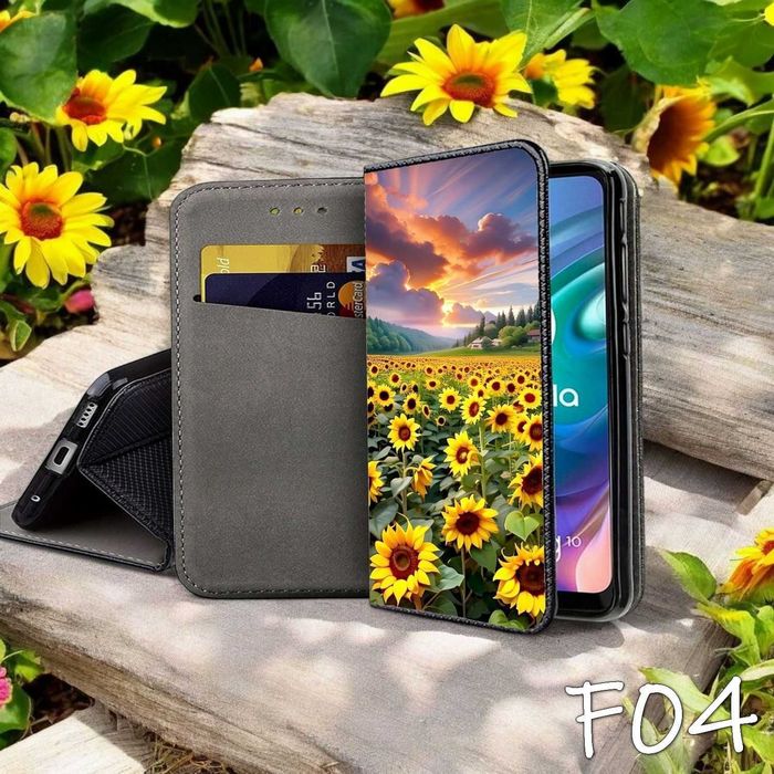 Etui zamykane Motorola MOTO G22 4G Kwiaty Flowers ! Portfel Wiosna