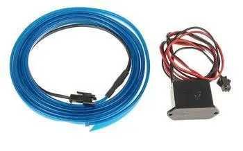 Неоновый провод, EL-wire, неоновая нить 2 метра синий и красный цвет