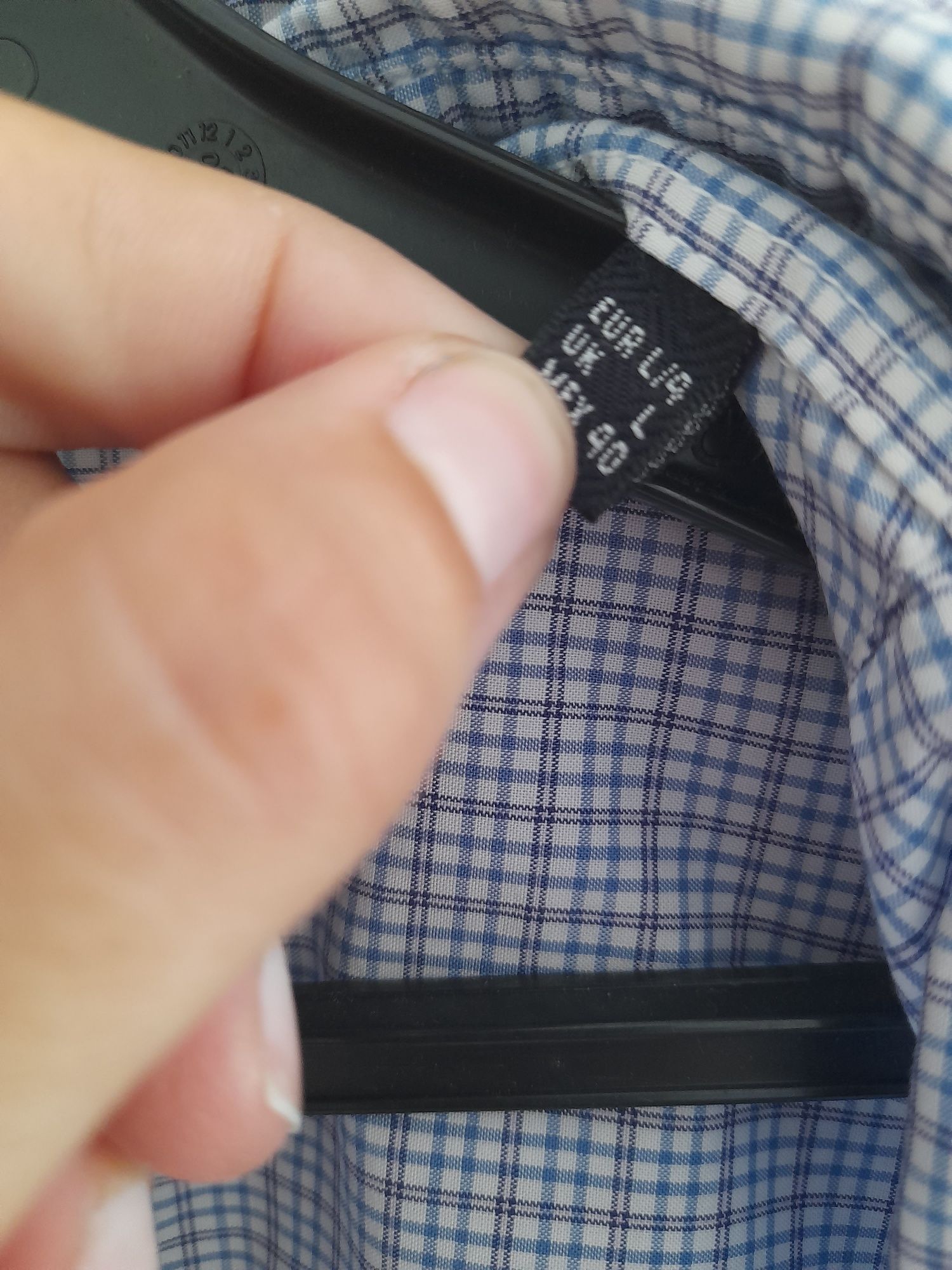 Camisa de manga comprida aos quadrados