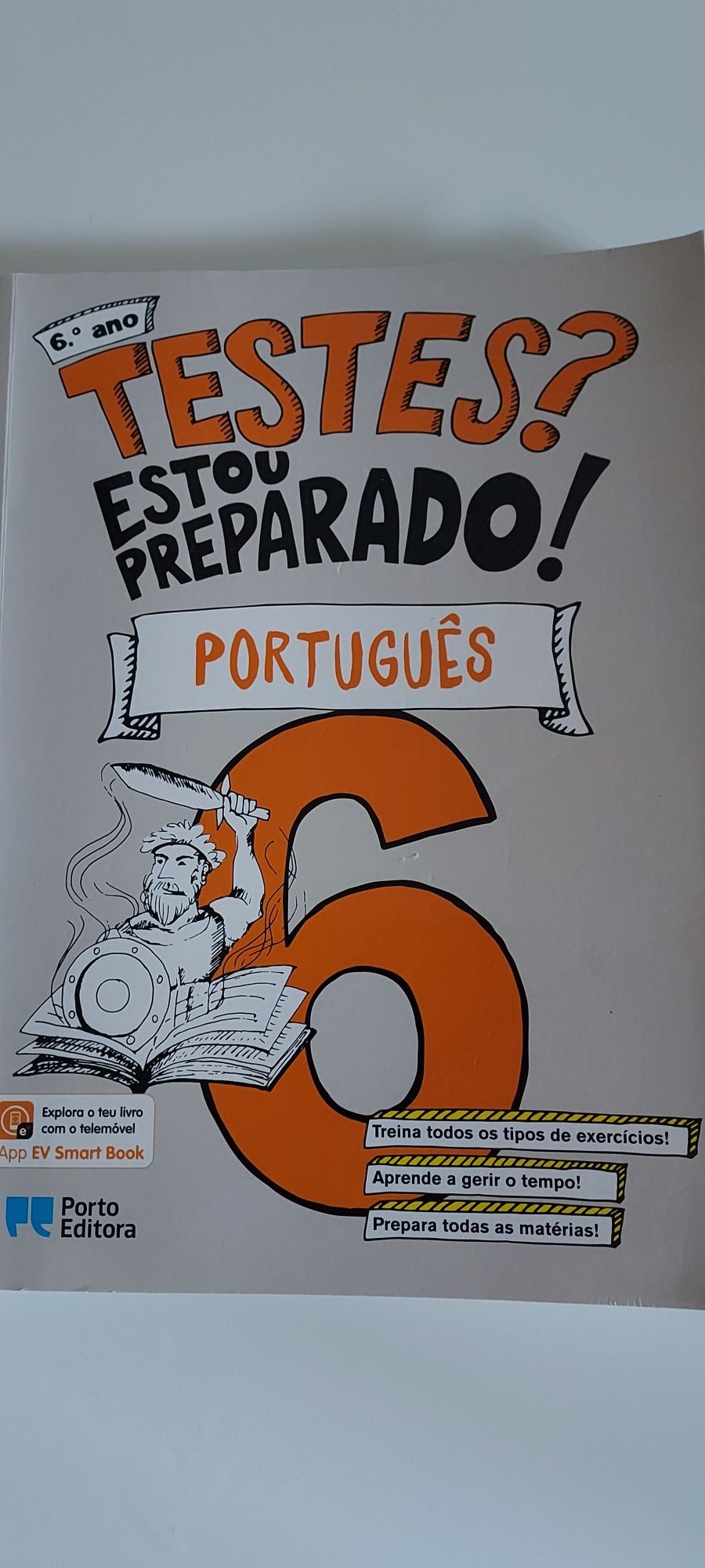 Livros de Preparação do 9°, 8° e 6° ano Português e História e Geo.