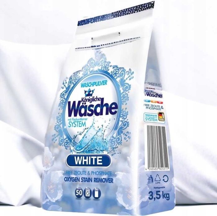 Königliche Wäsche niemiecki proszek do prania białego 3,5 kg
