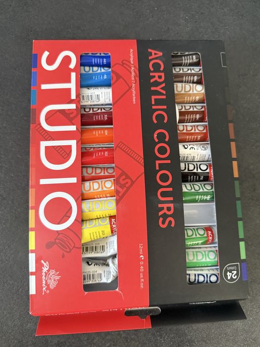 Farby akrylowe zestaw 24 sztuki