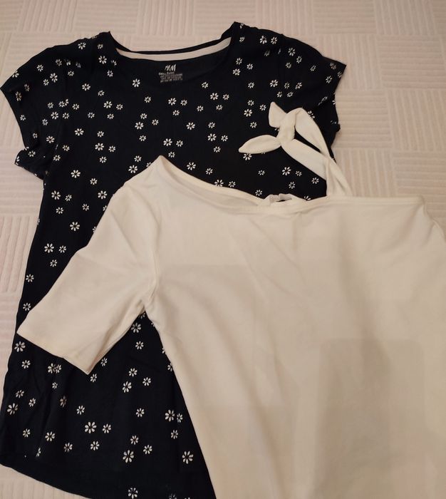 Летние футболки на девочку фирмы НМ, набор, 8-10 лет