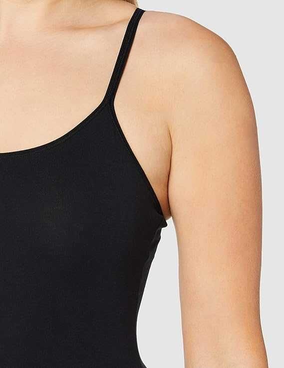 Damskie Bawełniane Body Modelujące SKINY Stringi S Czarne